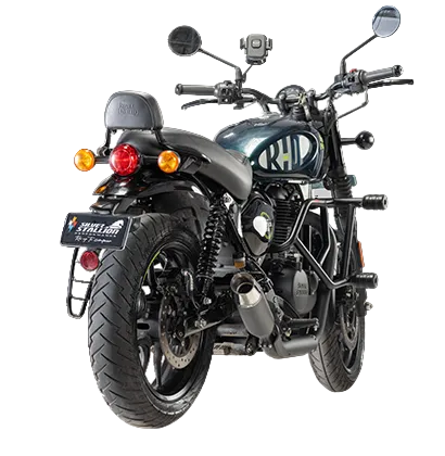 Royal Enfield Hunter 350 Shorty Performance Exhaust | Silver Stallion Performance | +1.75 BHP Power Boost | Dual Tone / Silver / Black Matte / Brushed — Black Matte image 3