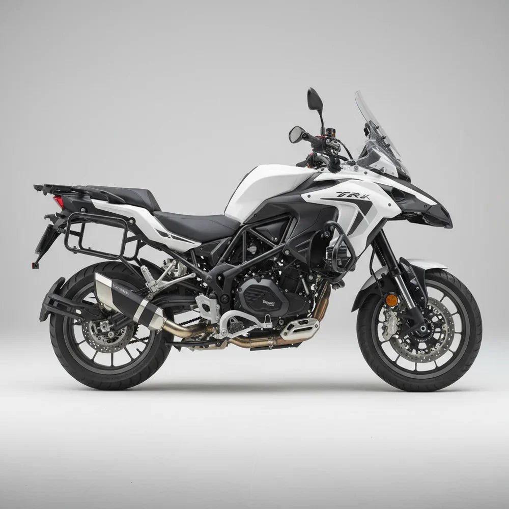 Barrel Rogue 2 Exhaust with Mid Pipe for Benelli TRK 502 | 304 Stainless Steel Slip-On Performance Exhaust | Bolt-On Fitment