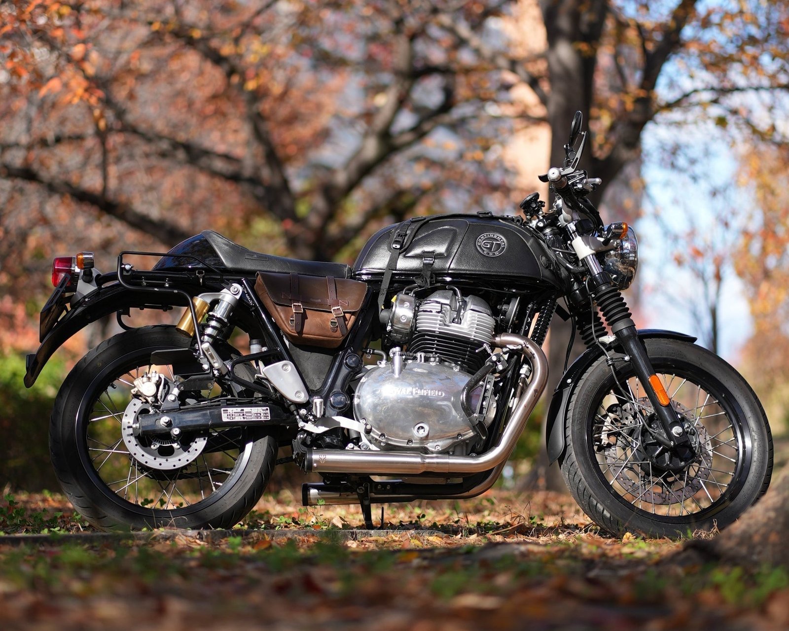 SS Motocorp Performance Bred 2x2 Full System Exhaust with Short Cans for Royal Enfield Interceptor 650 & Continental GT 650 | Matte & Mirror Finish — 2 Nos. o2 Sensors- Old Version- Mirror Finish