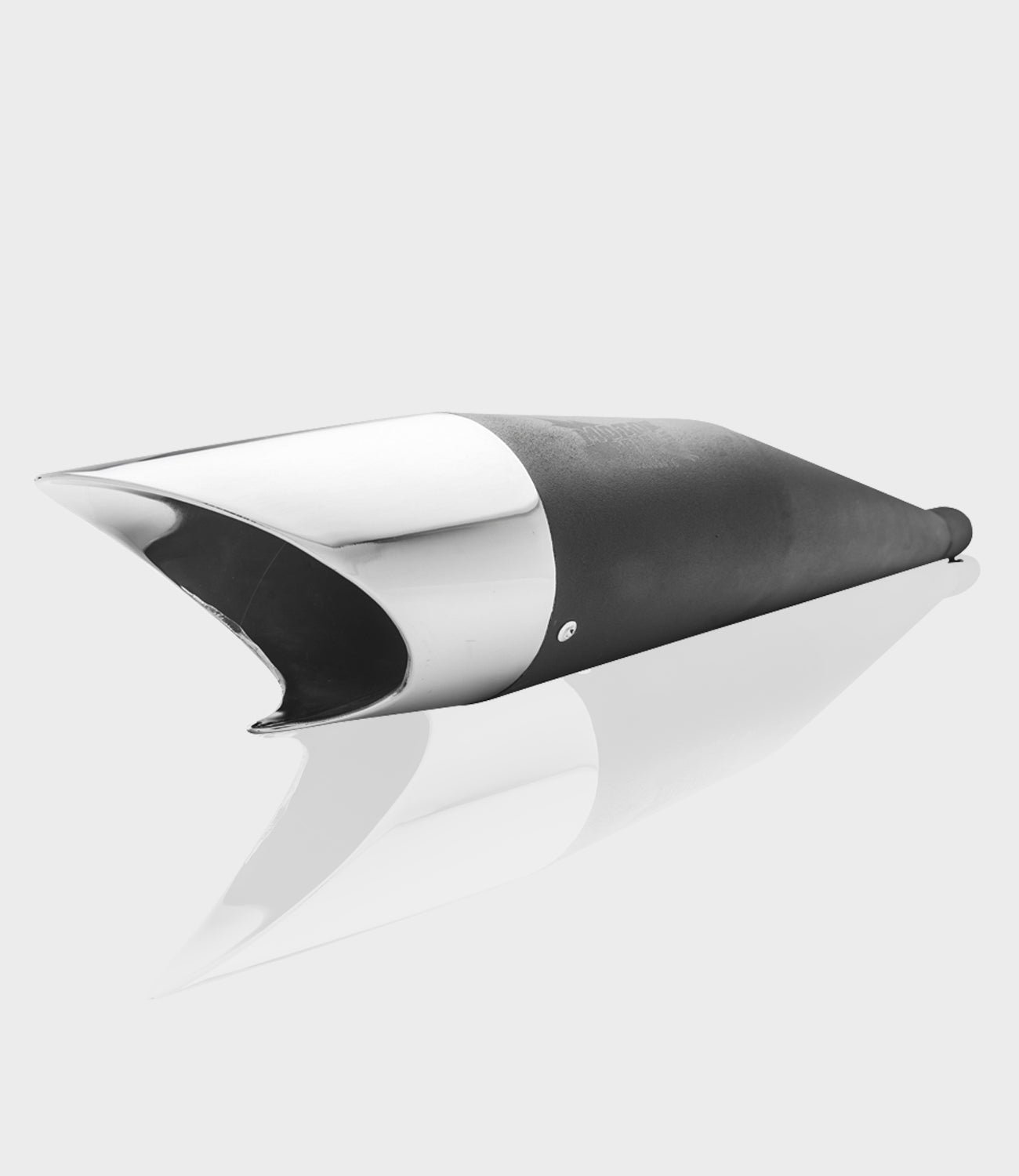 Moto Torque Shark Black Chrome Performance Exhaust for Royal Enfield – Universal UCE Slip-On Exhaust image 2