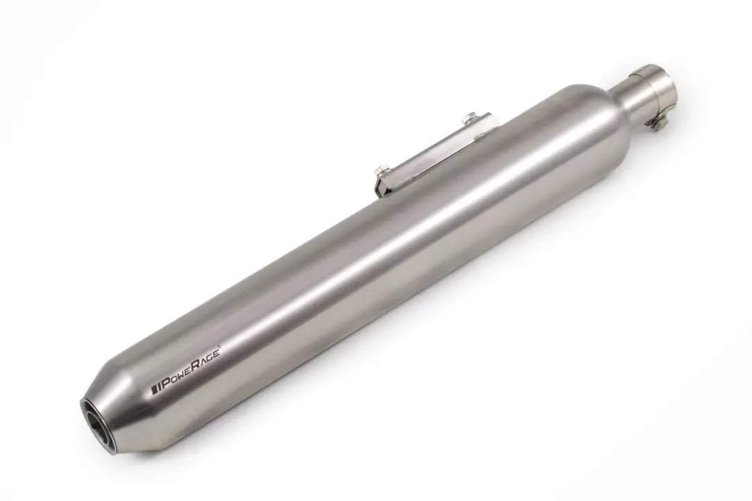 Powerage Slip-On Exhaust for Royal Enfield Classic 350 Reborn / Meteor 350 - Brushed Steel