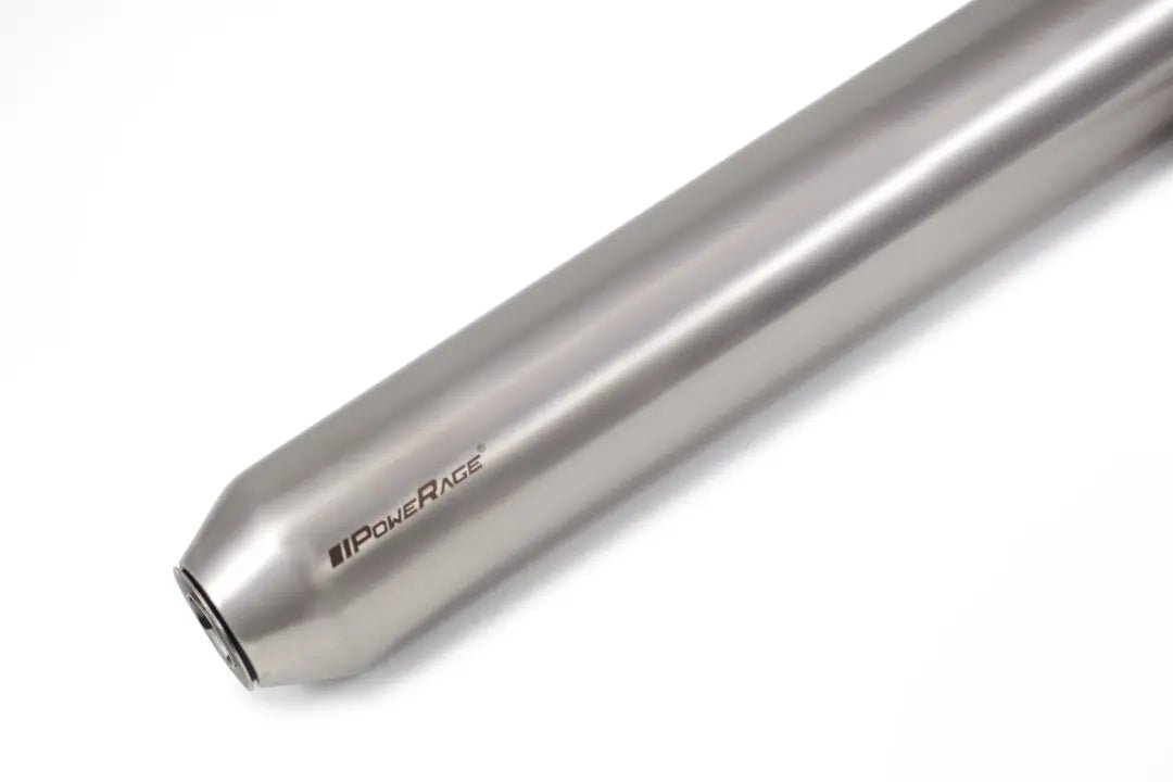 Powerage Slip-On Exhaust for Royal Enfield Classic / Bullet 350 / 500 - Brushed Steel Long image 3