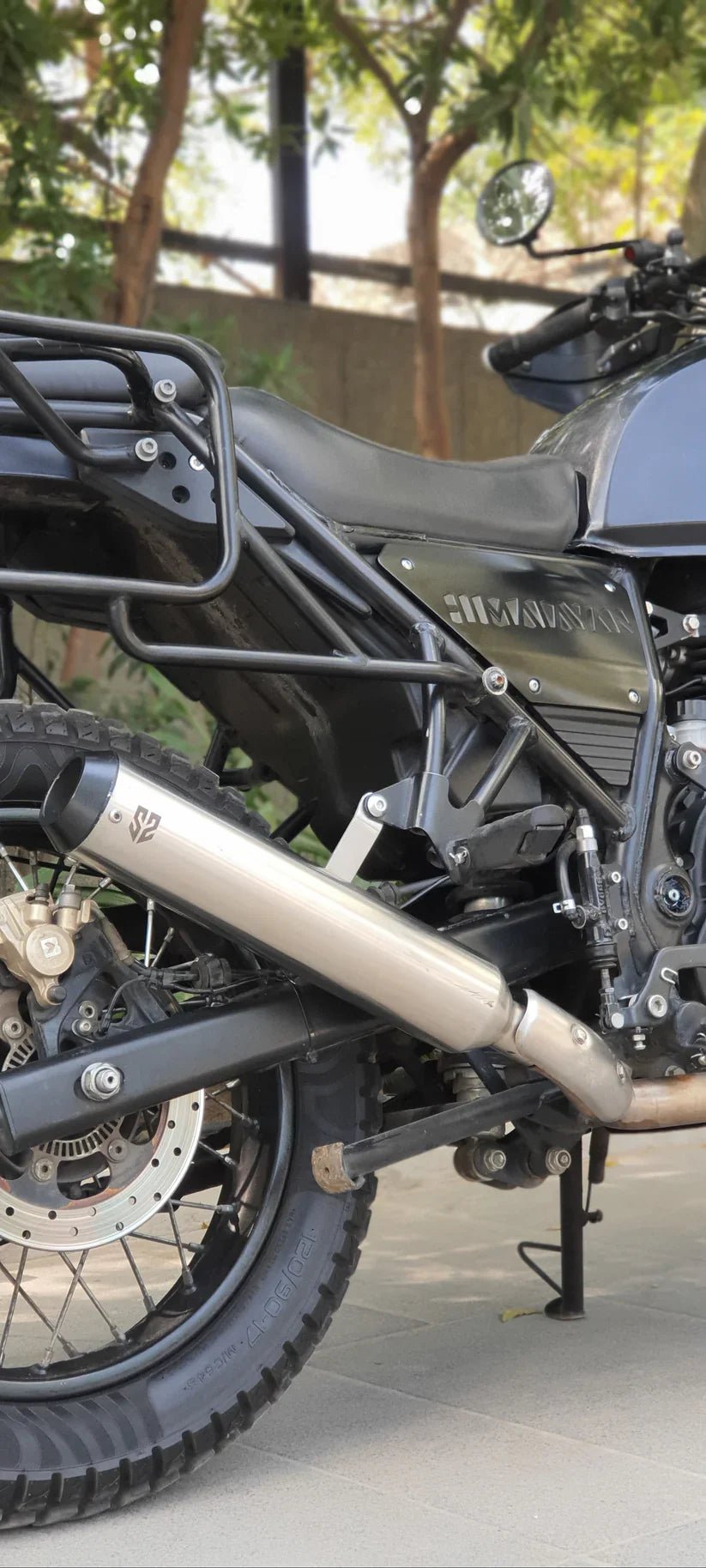 SS Motocorp Slip-On Exhaust for Royal Enfield Himalayan 411 | Performance Silencer with DB Killer image 4