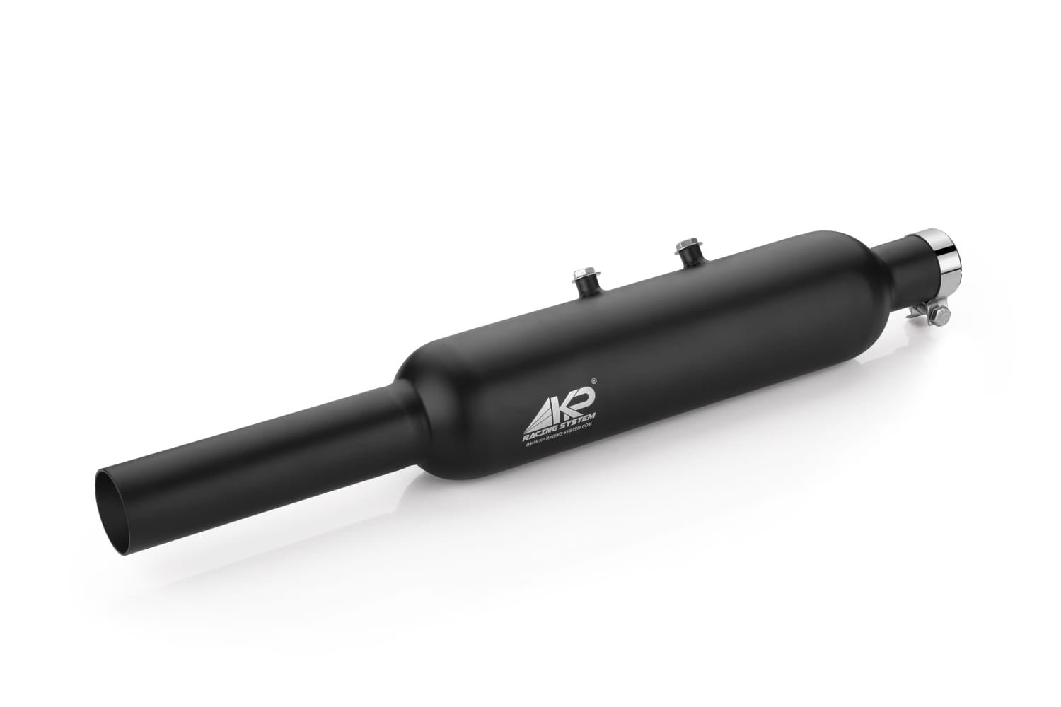 KP Racing System INDORI Performance Exhaust Black for Royal Enfield Bullet 350, Classic 350 Reborn & Meteor 350 (J-Series) | SS304 Dug Dug Sound Silencer image 2