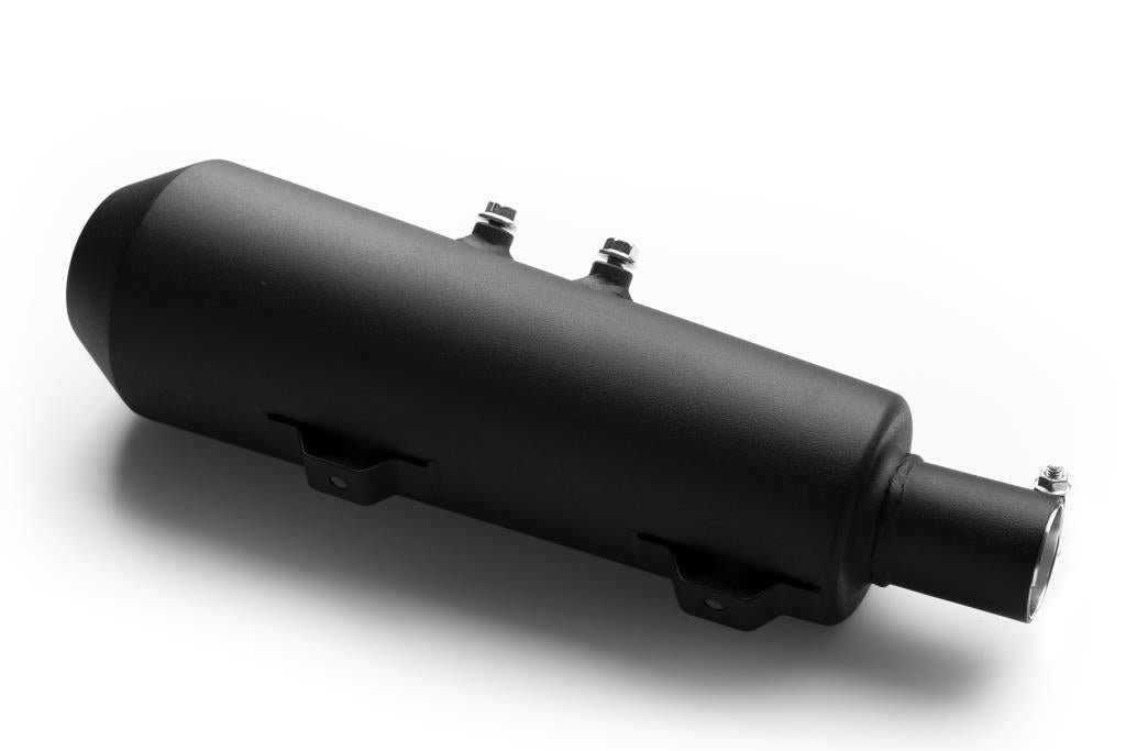 AEW Hunter 350 Short Megaphone Free Flow Exhaust Mild Steel Black (89200) | Royal Enfield Performance Silencer image 2