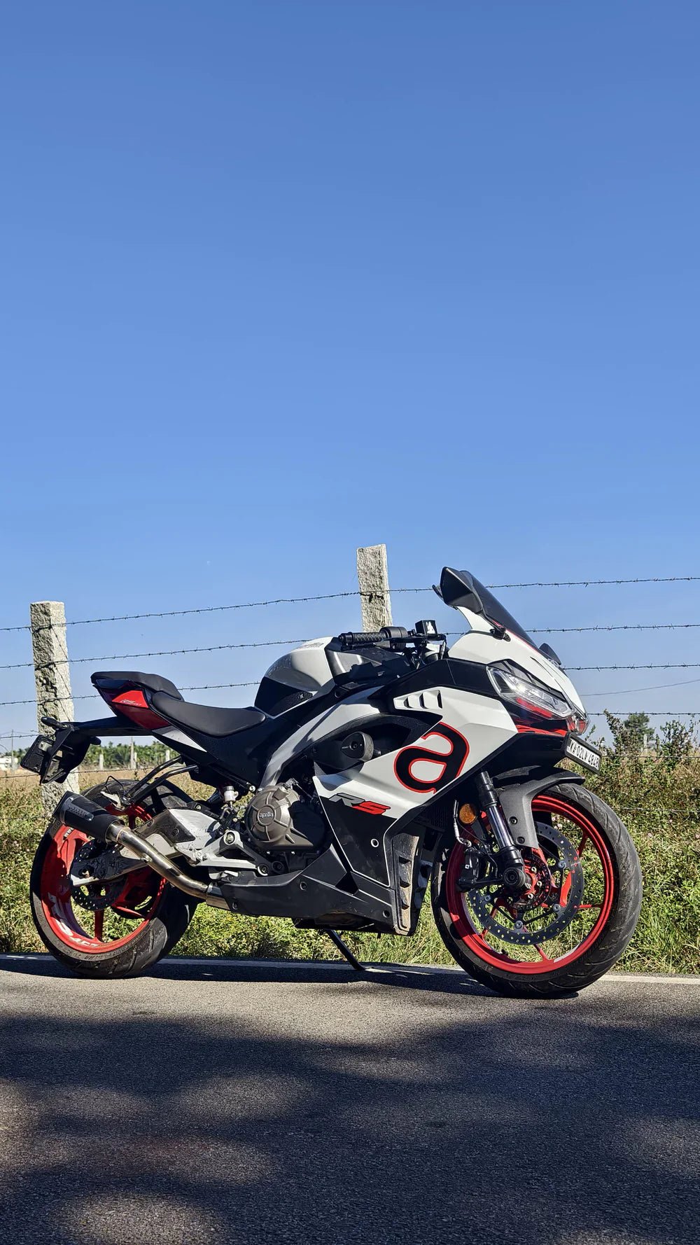 Barrel Outlaw 2.0 Full System Exhaust for Aprilia RS457 with Header Pipe | 304 Stainless Steel Performance Exhaust (Side Exit & Underbelly) — Underbelly image 5