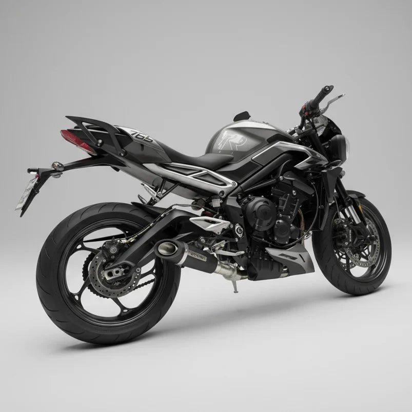 Barrel Outlaw 2.0 Full System Exhaust for Triumph Street Triple 765 (2023–2025) | 304 Stainless Steel Performance Exhaust — 2025 image 2