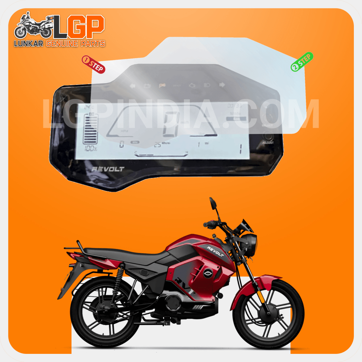 LGP SCREEN GUARD DISPLAY PROTECTOR REVOLT — REVOLT RV 400 / RV 400 BRZ image 2