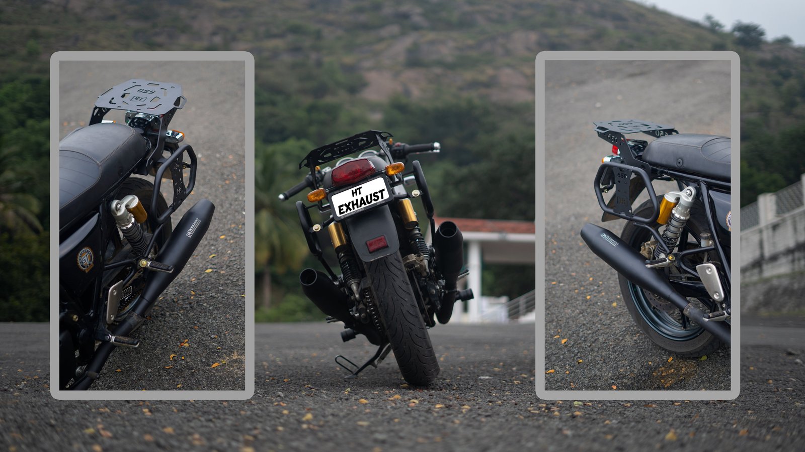 INTERCEPTOR AND GT 650 EXHAUST BLACK IN 320 image 4