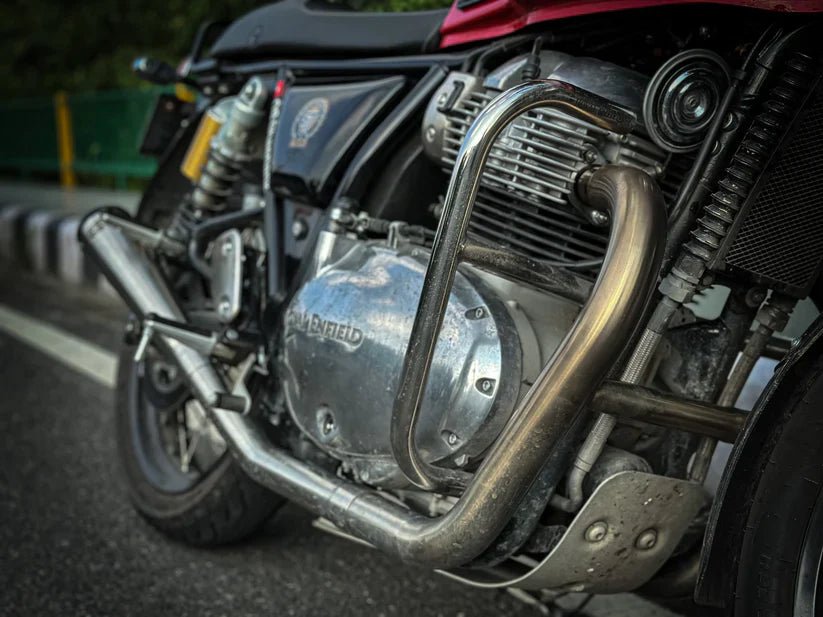 SS Motocorp 2x2 Full System Exhaust with Slim Cans for Royal Enfield Interceptor 650 / Continental GT 650 | Dual Exhaust Performance System (2 & 4 O2 Sensor Compatible) — 4 Nos. O2 Sensors-New Version - Matte Finish image 3