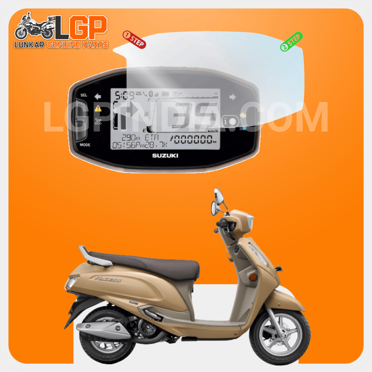 LGP SCREEN GUARD DISPLAY PROTECTOR SUZUKI — ACCESS 125 (TFT METER) image 4