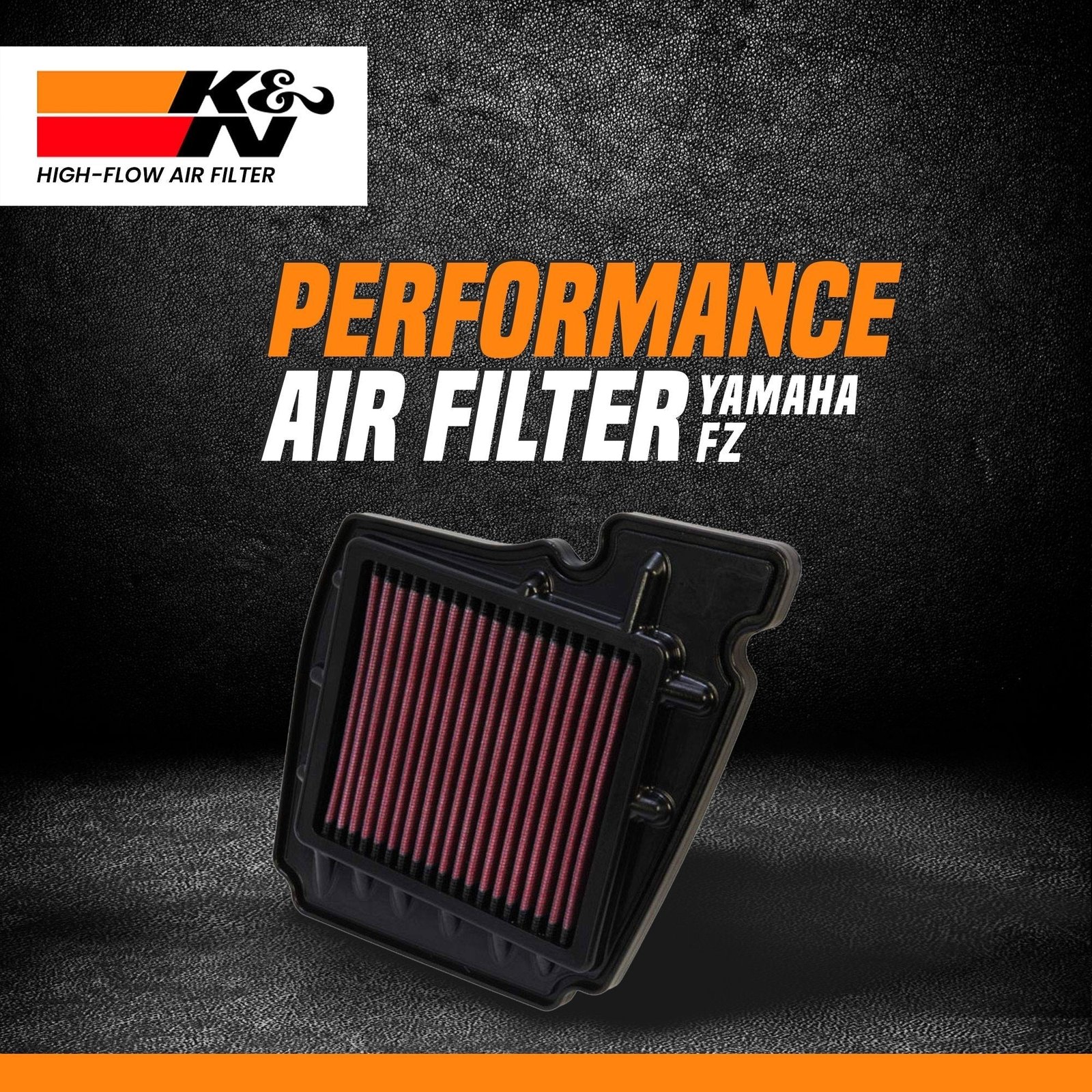 K&N YA-1611 High Performance Air Filter for Yamaha FZ16 & Fazer 153cc (2008-2011) | Washable Reusable Filter image 2