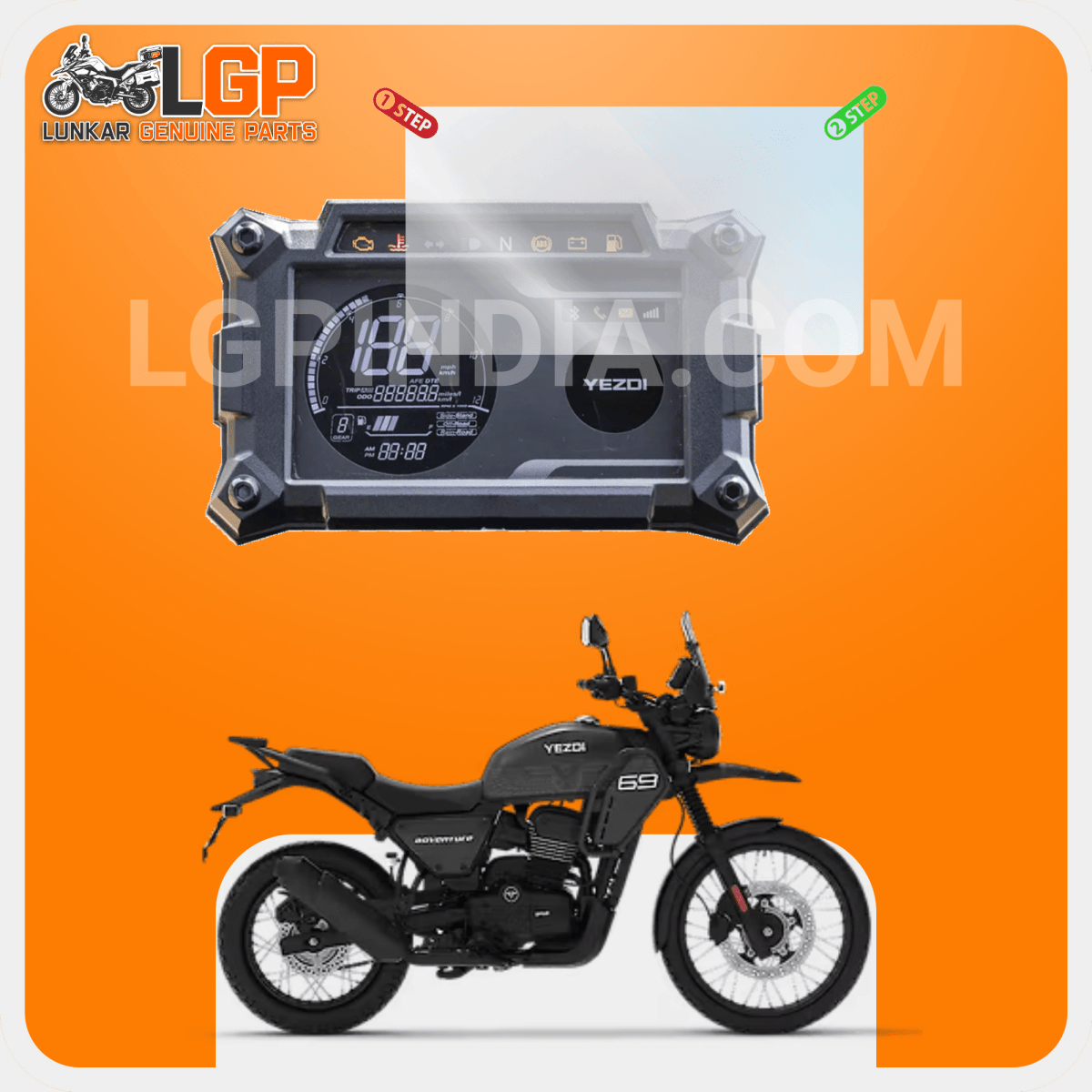 LGP SCREEN GUARD DISPLAY PROTECTOR YEZDI — SCRAMBLER & ROADSTER image 2