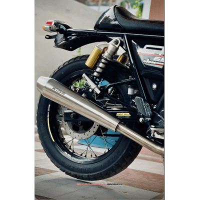 Way2Speed Phantom Performance Exhaust (Glossy Finish) for Royal Enfield Interceptor 650 / Continental GT 650 – SS316 Free Flow Silencer image 2