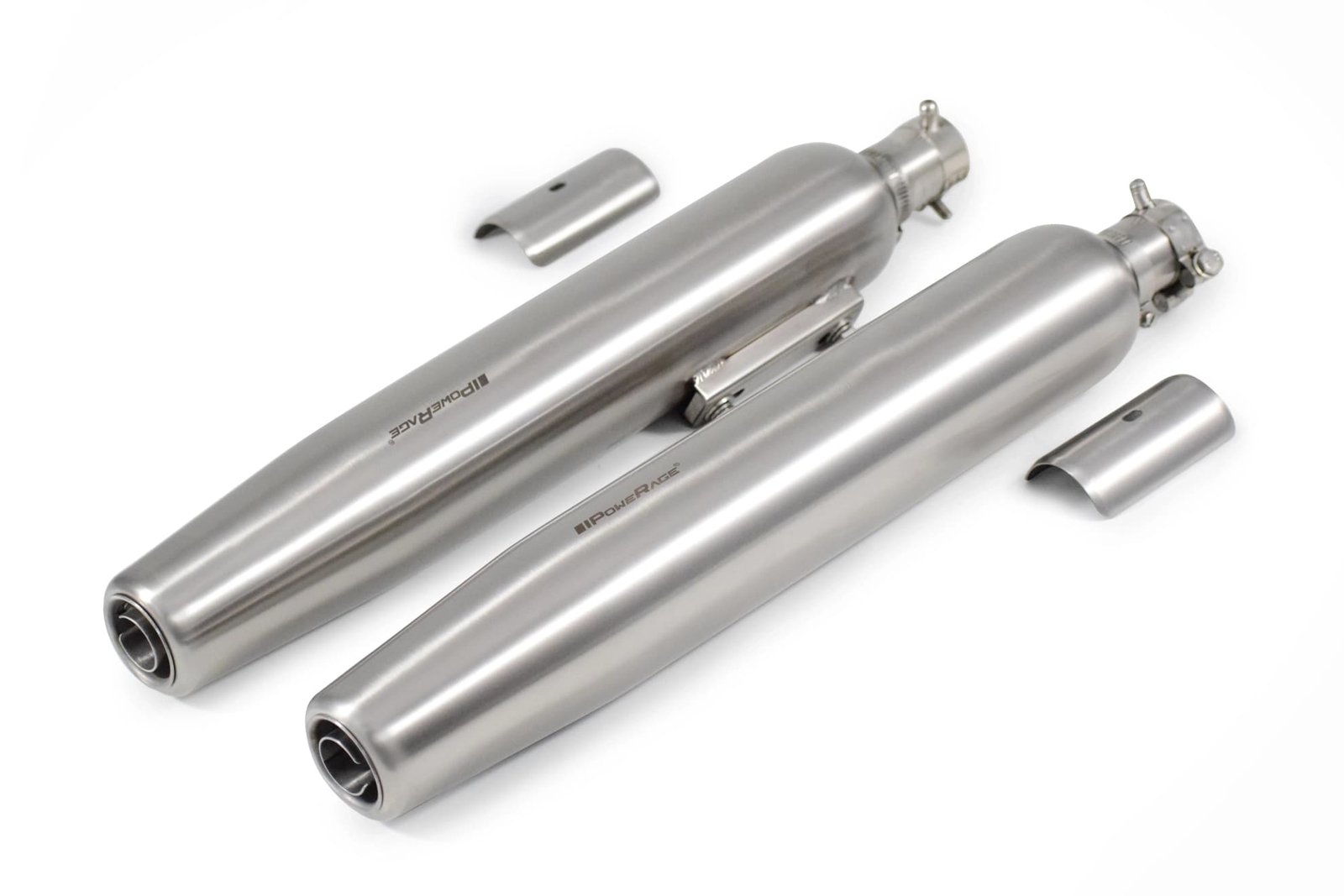 Powerage Slip-On Exhaust for Royal Enfield Super Meteor 650 - Brushed Steel