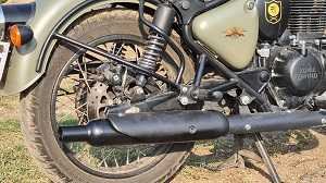 KP Racing System Replica Black Exhaust for Royal Enfield Classic 350 Reborn | SS304 Stainless Steel Performance Silencer with Ceramic Wool & Lifetime Rust Warranty