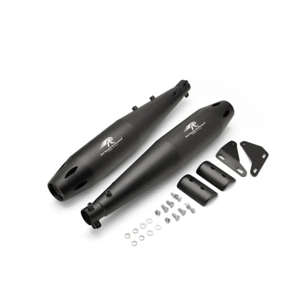 Red Rooster Performance Atlas Pro Exhaust for Royal Enfield Classic 650 – Performance Slip-On (Polish / Matte / Black) — Matte image 3