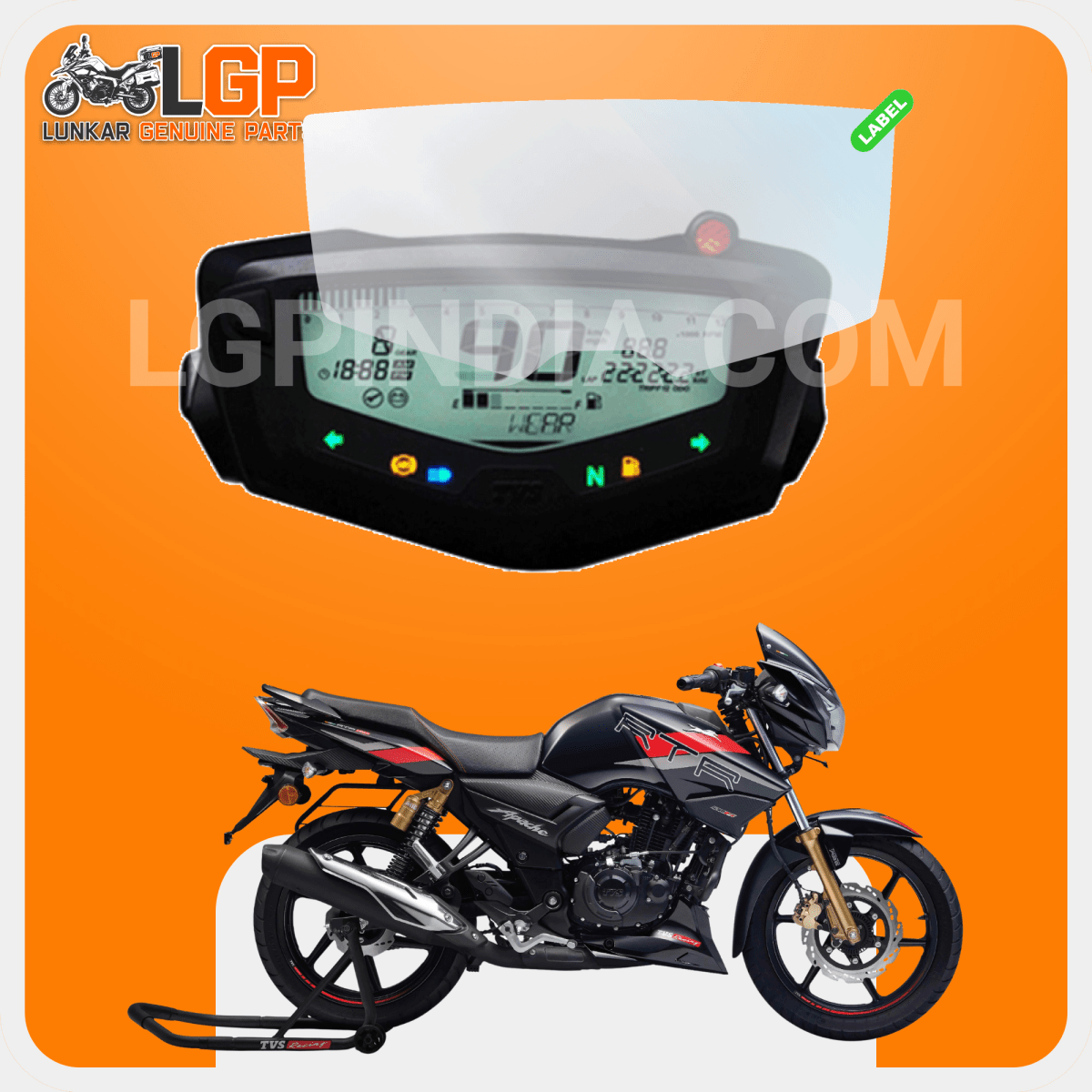 LGP SCREEN GUARD DISPLAY PROTECTOR TVS — RAIDER SX TFT iQUBE (6 inch TFT METER) image 14