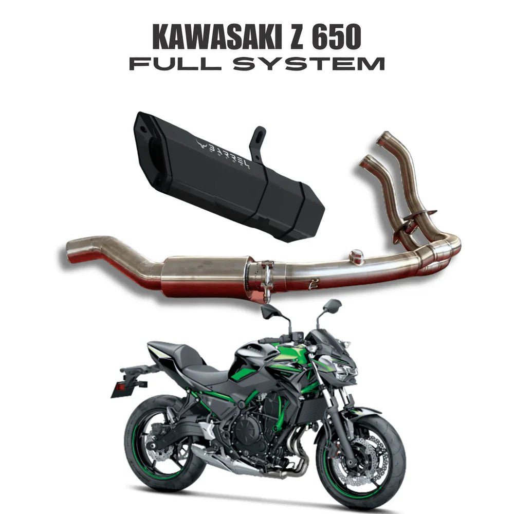 Barrel Rogue 2.0 Slip-On Exhaust for Kawasaki Z650 | 304 Stainless Steel Performance Exhaust image 2