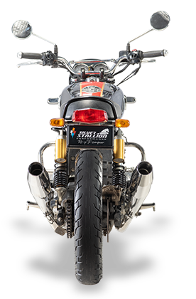 Silver Stallion Performance Exhaust for Royal Enfield Interceptor 650 & Continental GT 650 | +2 BHP Power Boost | Available in Silver, Black Matte & Brushed — Black Matte image 5
