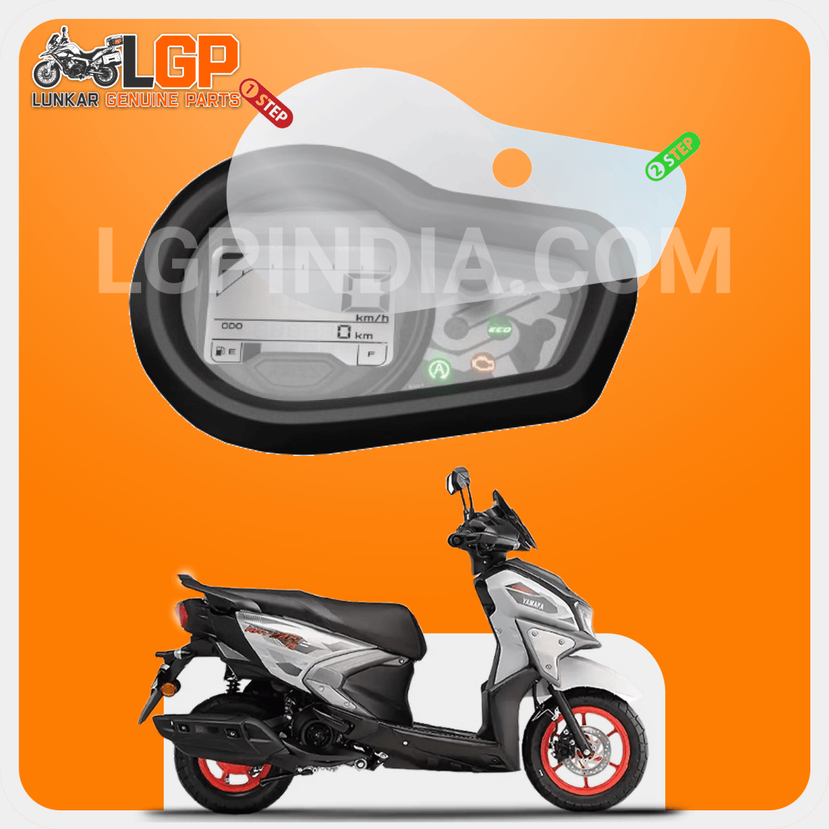LGP SCREEN GUARD DISPLAY PROTECTOR YAMAHA — RAY ZR 125/ RAY ZR STREET RALLY 125 (WITH BUTTON HOLE)
