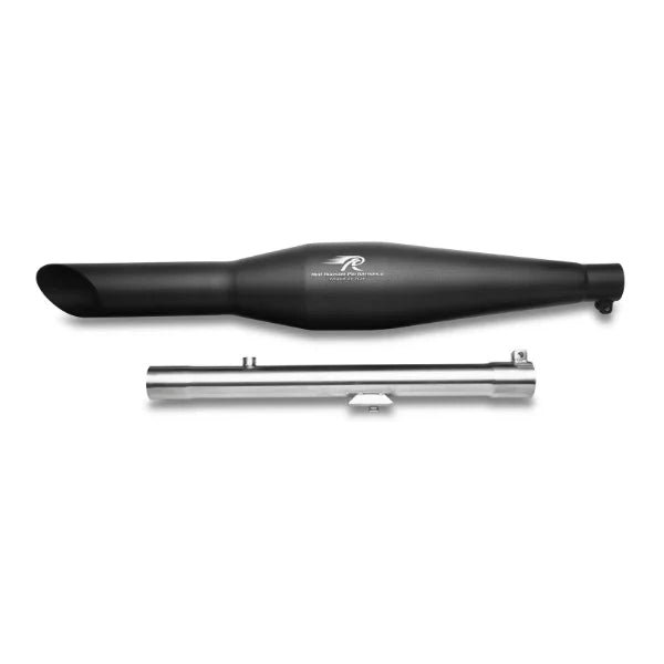 Red Rooster Rumbler Ace Exhaust for Meteor 350 – Performance Exhaust (Polish / Matte / Black) — Black image 4