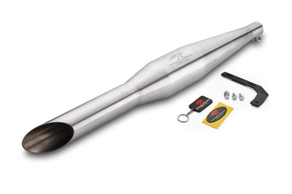 Red Rooster Rumbler Max Exhaust for Hunter 350 & Meteor 350 – Performance Slip-On (Polish / Matte / Black) — Black image 10