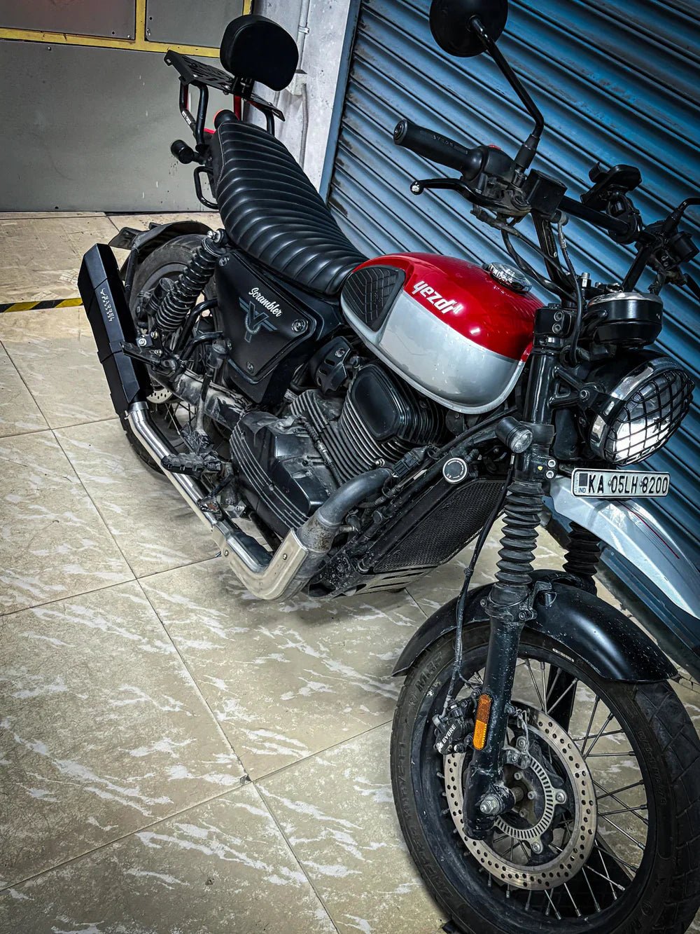 Barrel Rogue 2.0 Exhaust with Link Pipe for Yezdi Scrambler | 304 Stainless Steel Slip-On Performance Exhaust (DB Killer Included) image 3