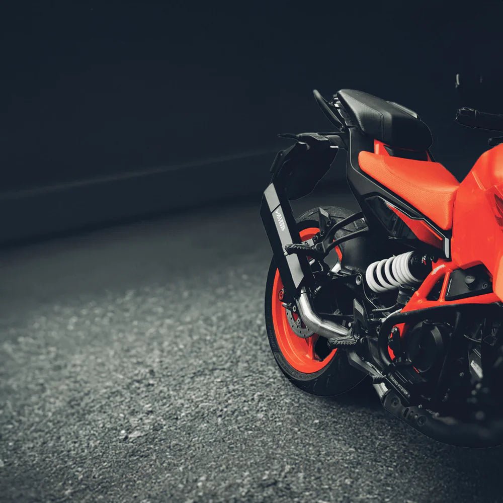 Barrel Rogue 2.0 Slip-On Exhaust with Mid Pipe for KTM Gen 3 Duke 250 & Duke 390 | 304 Stainless Steel Performance Exhaust (Black & Steel) — 390 cc / Black image 4