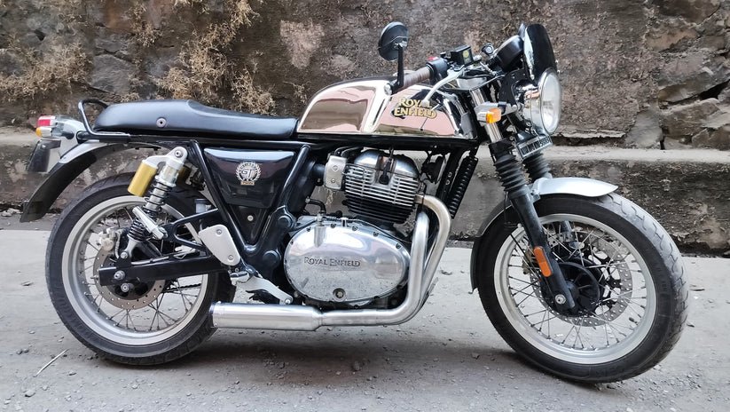 SS Motocorp 2x1 Full System Exhaust with Short Can for Royal Enfield Interceptor 650 / Continental GT 650 | Performance Exhaust (2 O2 Sensor Compatible) image 3