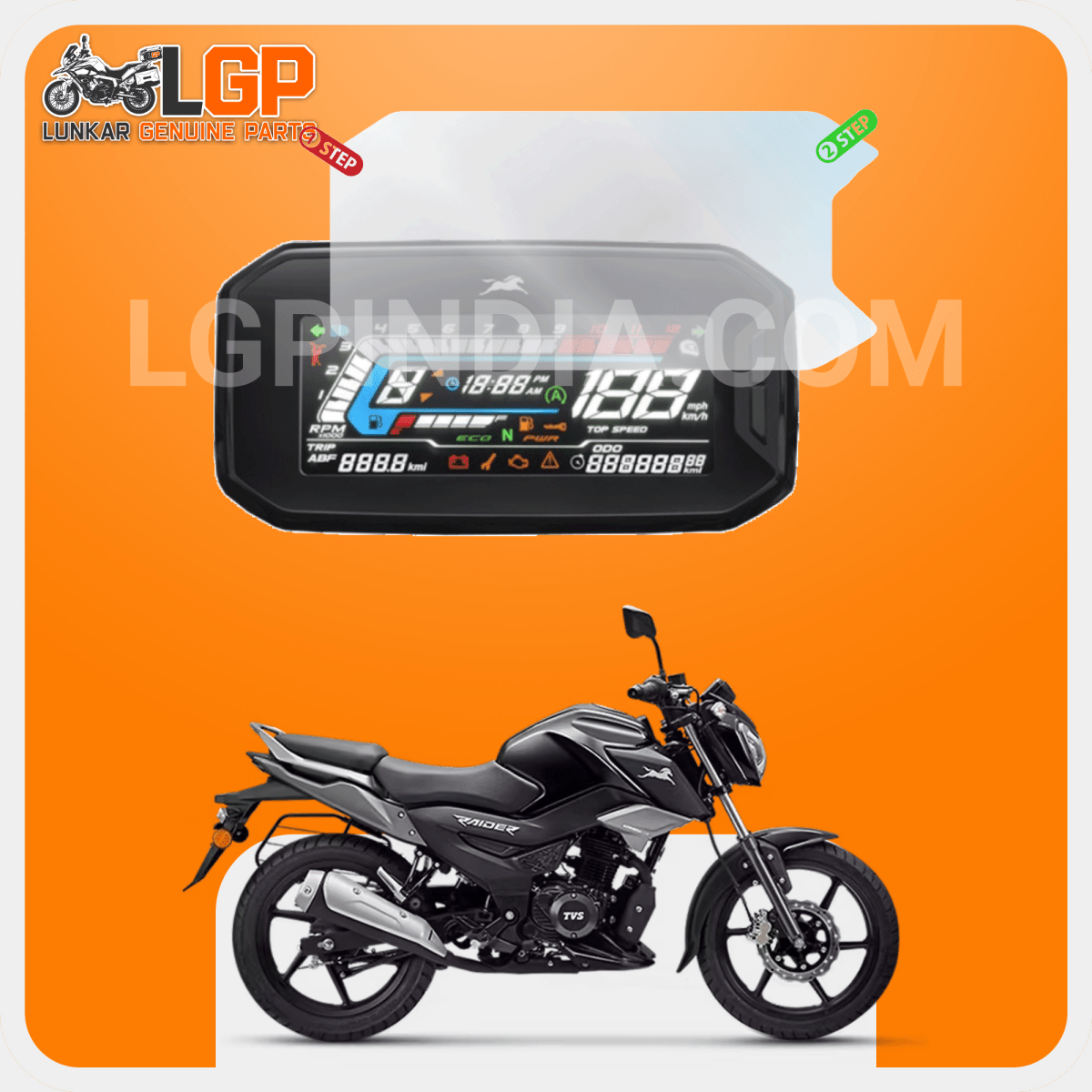 LGP SCREEN GUARD DISPLAY PROTECTOR TVS — JUPITER 125 (WITH BUTTON HOLE) image 2