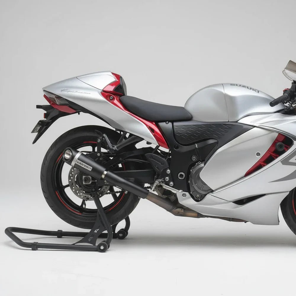 Barrel Outlaw 2.0 Slip-On Exhaust with Link Pipe for Suzuki Hayabusa Gen 3 | 304 Stainless Steel Performance Exhaust (Black / Titanium) — Titanium