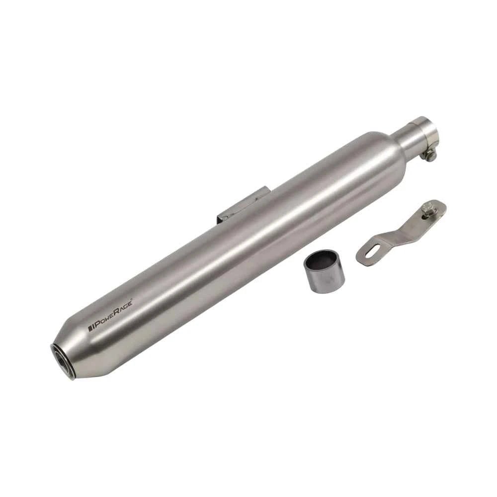 Slip Ons Exhaust for RE 350 / 500 Brushed Steel Finish Short Type