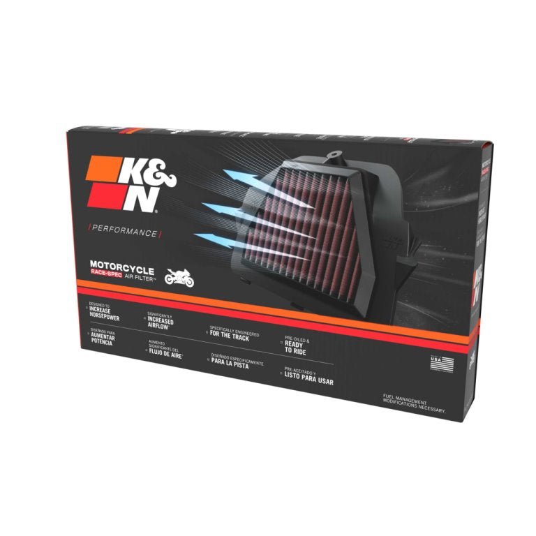 K&N BM-1010R High Flow Lifetime Racing Air Filter for BMW S1000RR, S1000R, S1000XR & HP4 (2009-2020) image 2