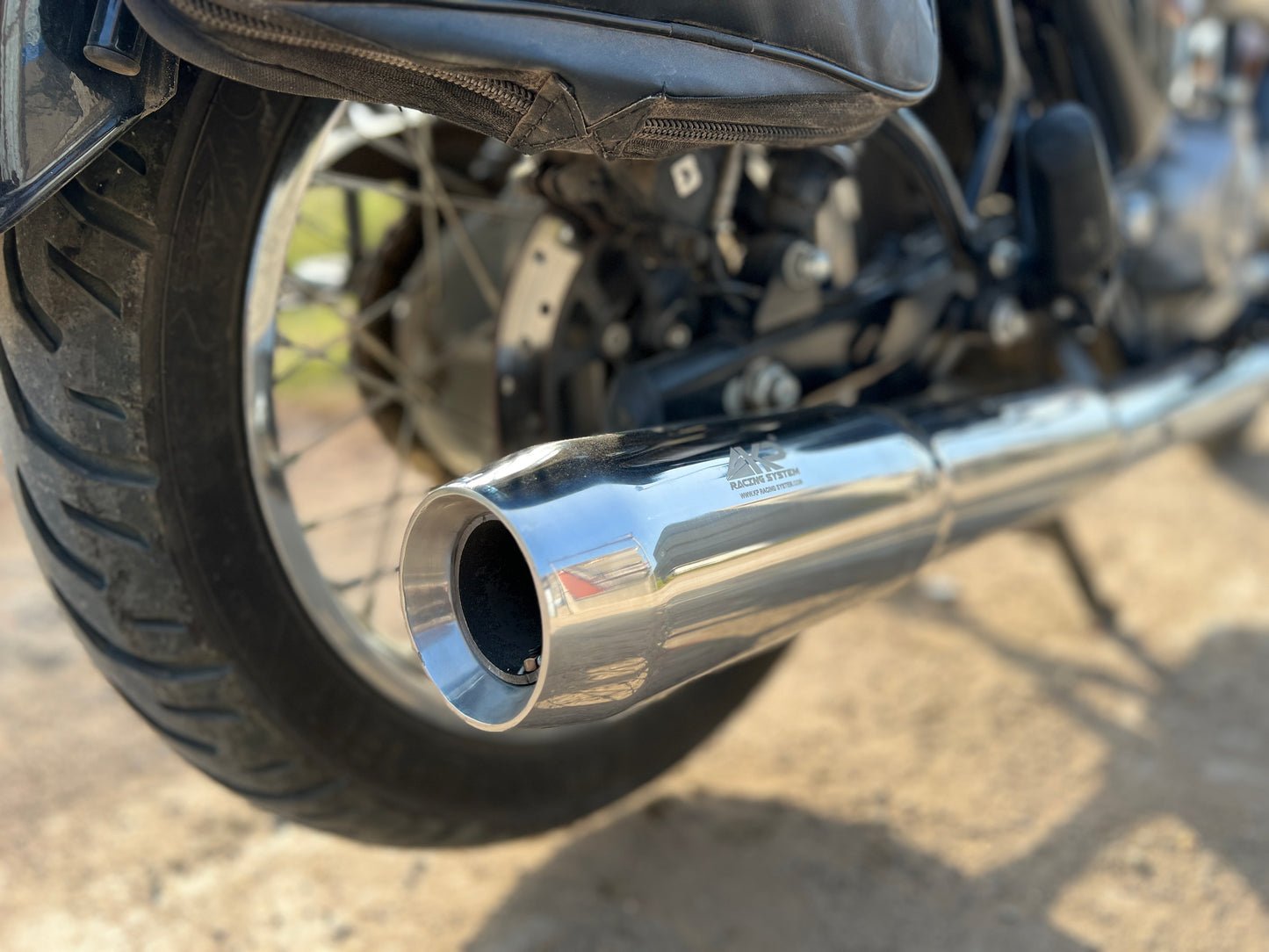 KP Racing Thor Performance Exhaust Silver – Stainless Steel 304 for Royal Enfield Bullet, Classic Reborn & Meteor 350 | Premium Finish, Lifetime Rust Warranty image 2