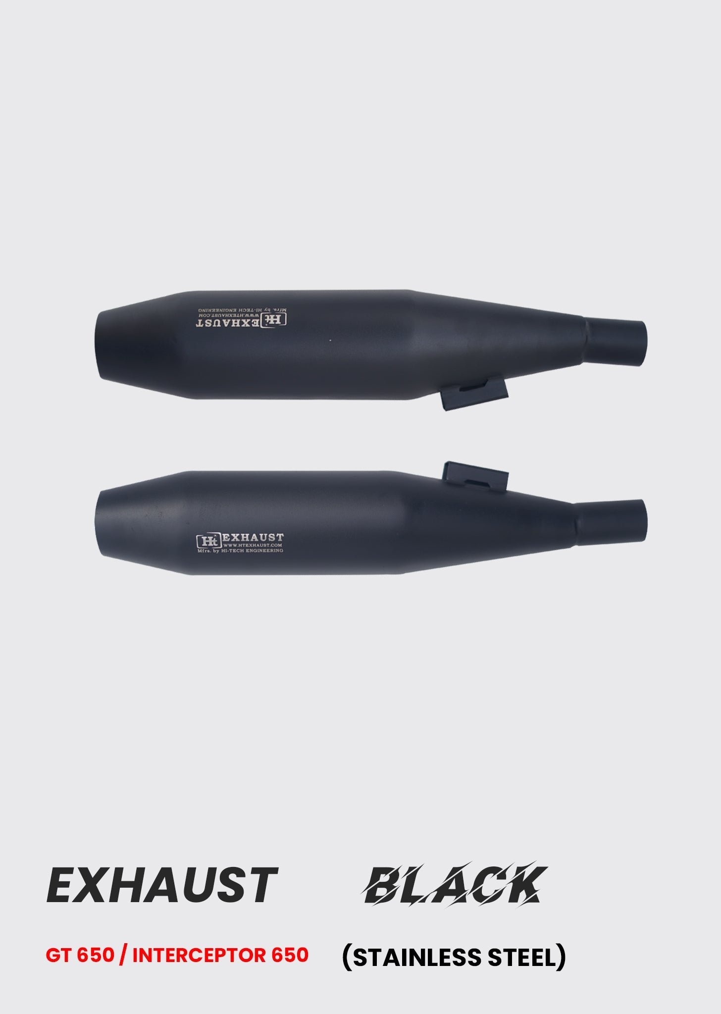 INTERCEPTOR AND GT 650 EXHAUST BLACK IN 320 image 3