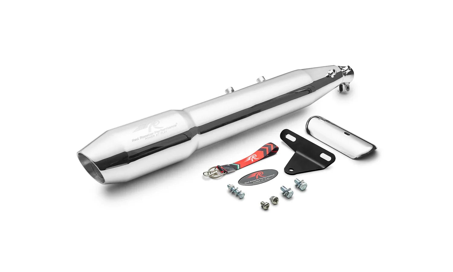 Red Rooster Pegasus Max Exhaust for Honda CB350 / Honda CB350C (Polish / Black / Matte) — Polish