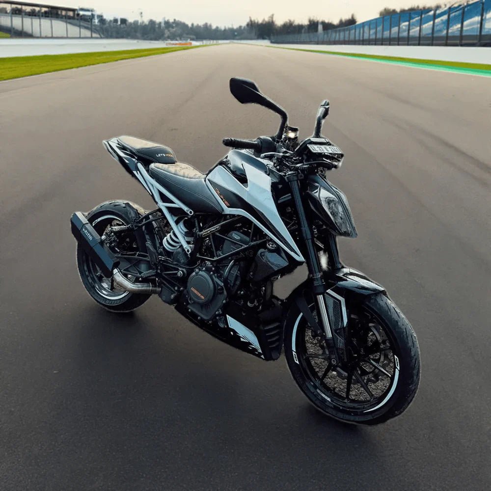 Barrel Rogue Black Slip-On Exhaust with Link Pipe for KTM Duke 390 / RC 390 / Adventure 390 / Duke 250 | 304 Stainless Steel (Rogue 1.0 & Rogue 2.0) — Rogue 1.0 / KTM Duke 390 BS4 image 6