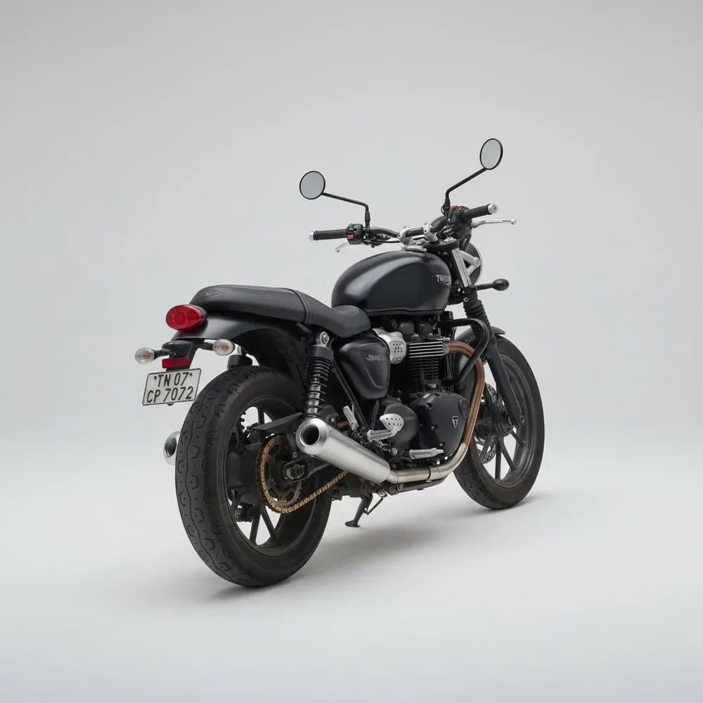Barrel B Twinn Slip-On Exhaust for Triumph Street Twin 900 | 304 Stainless Steel Performance Exhaust image 3