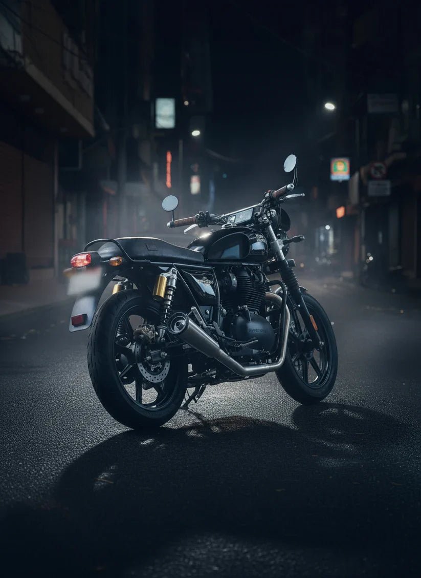 SS Motocorp 2x2 Full System Exhaust with Fat Cans for Royal Enfield Interceptor 650 / Continental GT 650 | Dual Exhaust Performance System (2 & 4 O2 Sensor Compatible) — 2 Nos. O2 Sensors-Old Version - Matte Finish image 2