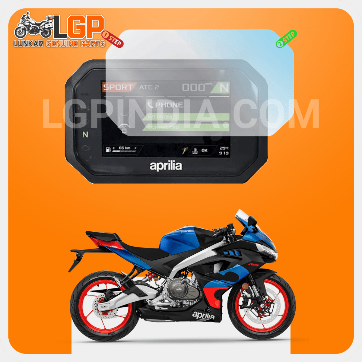 LGP SCREEN GUARD DISPLAY PROTECTOR APRILLA — APRILIA SXR 125 / 160/ APRILIA SR 125 / SR 160 (2025+) image 2