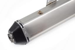 Powerage Slip-On Exhaust for Royal Enfield Himalayan 411 - Black and Brushed Steel image 5