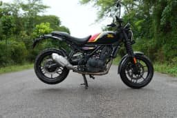 Powerage Slip-On Exhaust with De-Cat Pipe for Royal Enfield Guerrilla 450 - Brushed Steel image 6