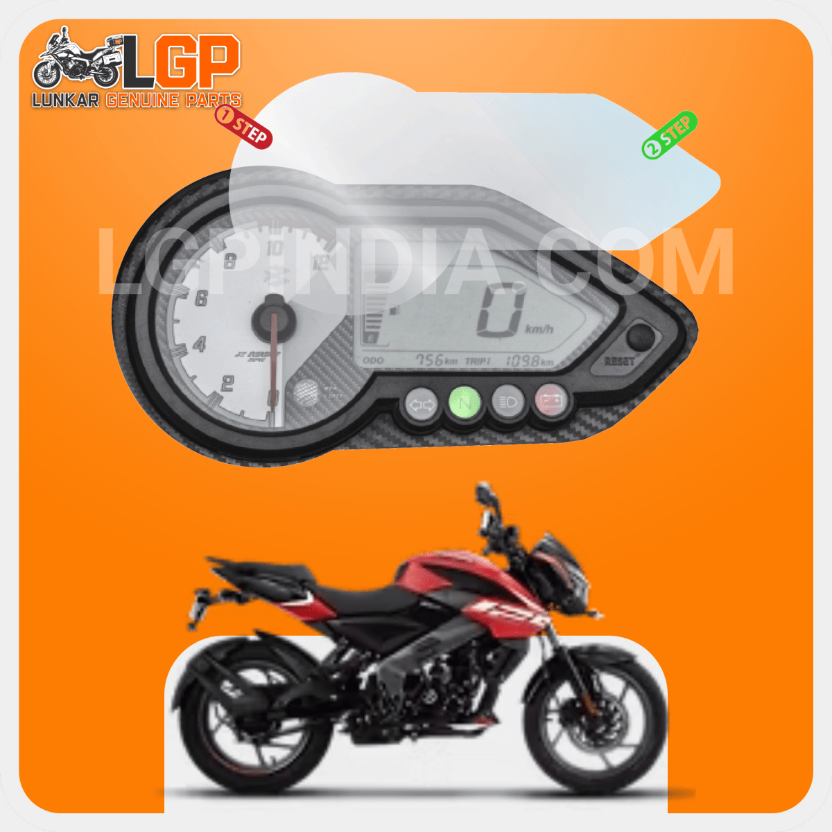 LGP SCREEN GUARD DISPLAY PROTECTOR BAJAJ — PULSAR 125 / 150 / 180F / 220F