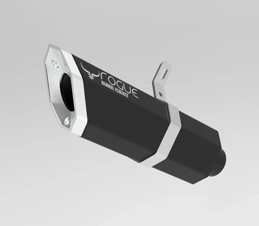 Barrel Rogue Exhaust for Aprilia SR 160 / SXR 160 with Adapter | Rogue 1 & Rogue 2 304 Stainless Steel Performance Slip-On Exhaust — Rogue V1 image 3