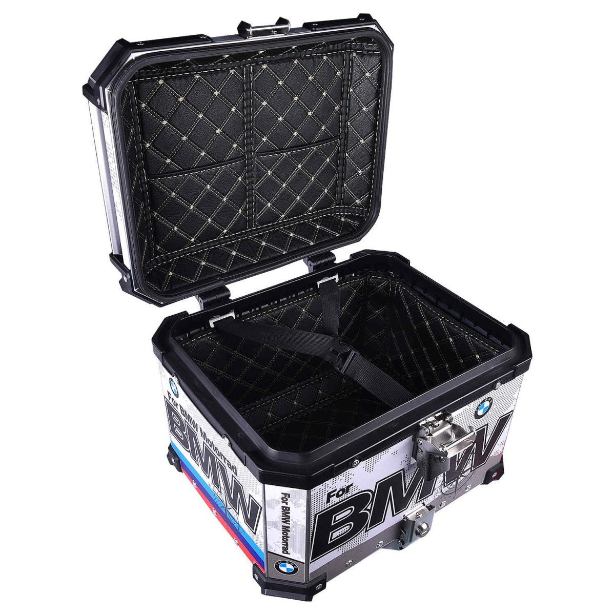 LGP TOP BOX 45L BMW DRAW WITH BACKREST — Black image 8