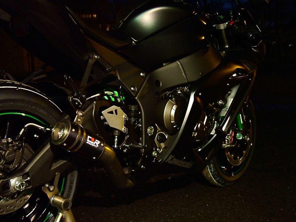 Racefit Growler Titanium Carbon Slip On Exhaust For Kawasaki Zx 10R