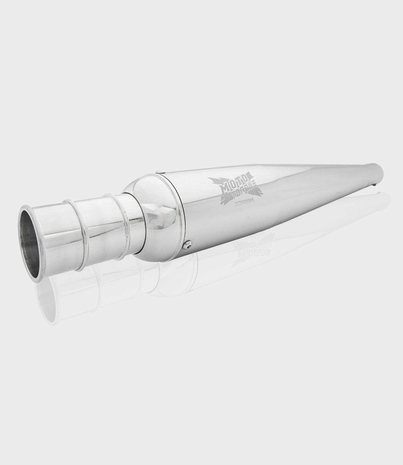 Moto Torque Beat Chrome Exhaust for Royal Enfield UCE Models – Dyno Proven Performance Silencer image 2