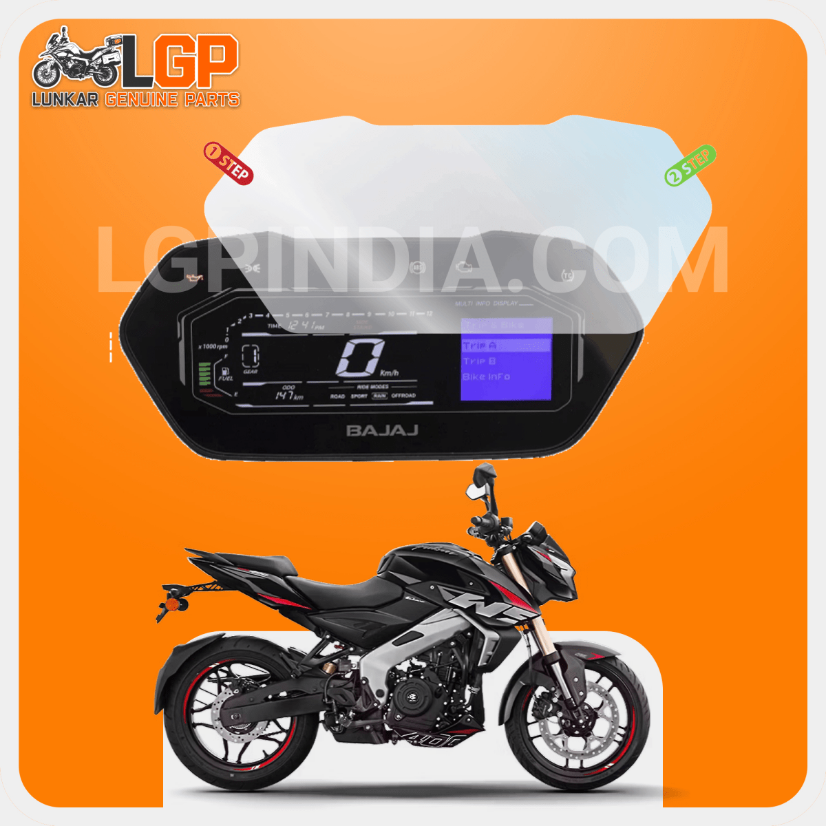 LGP SCREEN GUARD DISPLAY PROTECTOR BAJAJ — PULSAR RS 200 (2025 + MODELS) image 8