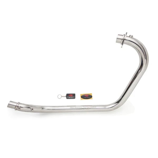 Red Rooster Vertex Header Pipes for Himalayan & Scram 411 – Stainless Steel Performance Header (Polish / Matte) — Matte image 2